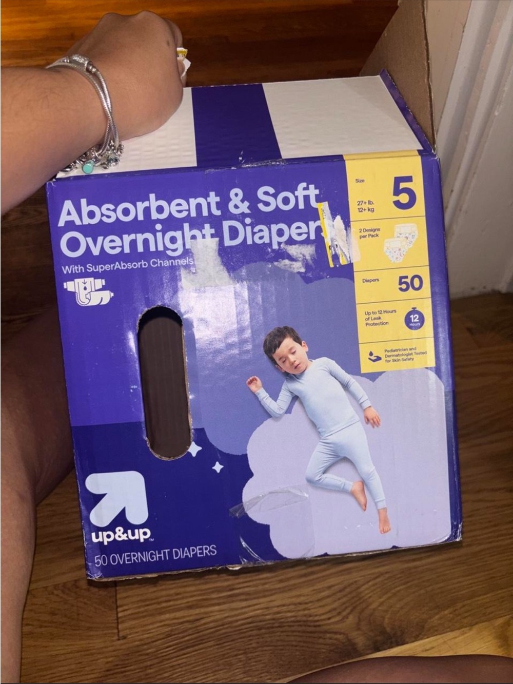 up&up Kids Overnight Diapers Size 5 - Blue (50 Count)